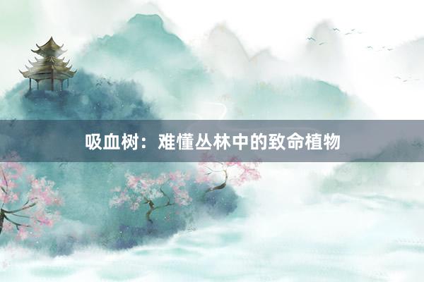 吸血树：难懂丛林中的致命植物